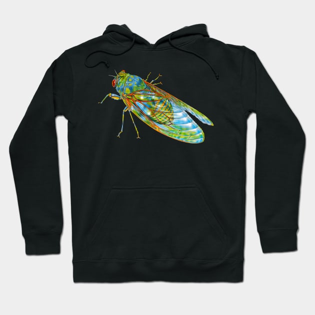 Cicada Hoodie by Tim Jeffs Art